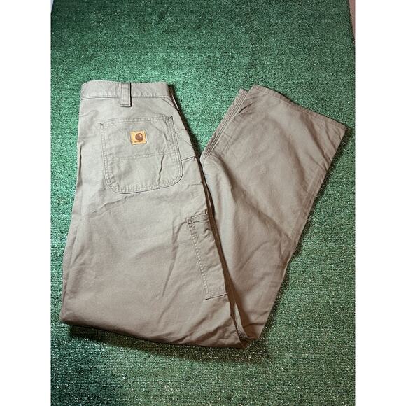 Carhartt Utility Men’s Brown Carpenter Pants 36x35 Original Loose Fit - Picture 1 of 11